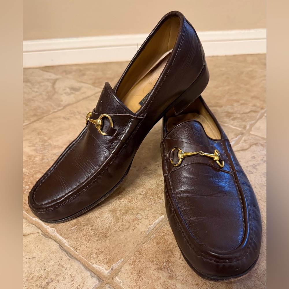 Vintage 70s Mens Nettleton Kettleton Italian Brown Lthr Horsebit Loafers, 11.5M👞